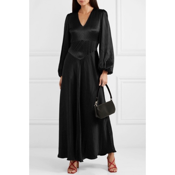Ganni Dresses & Skirts - Ganni Cameron Polka Dot Satin Dress